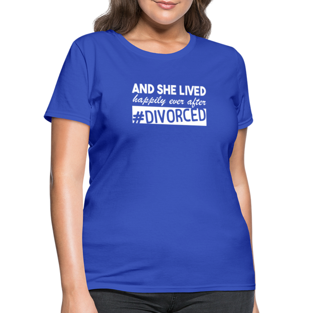 And She Lived Happily Ever After Divorced T-Shirt #Divorced - royal blue