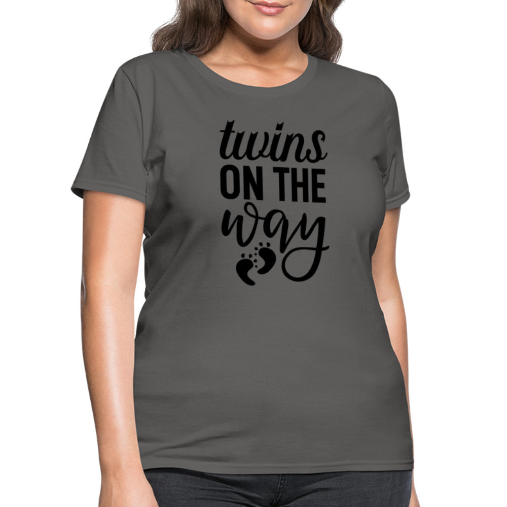 Twins on the Way Women's T-Shirt - charcoal