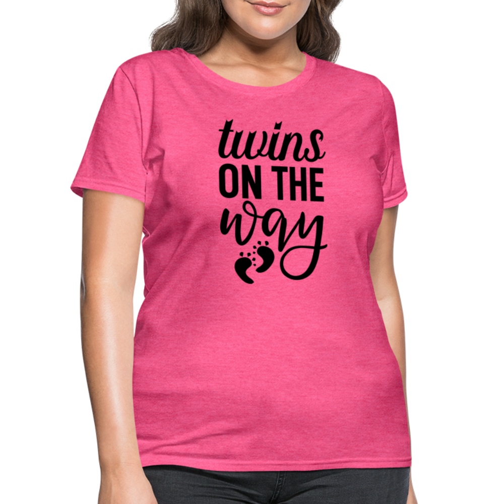 Twins on the Way Women's T-Shirt - heather pink