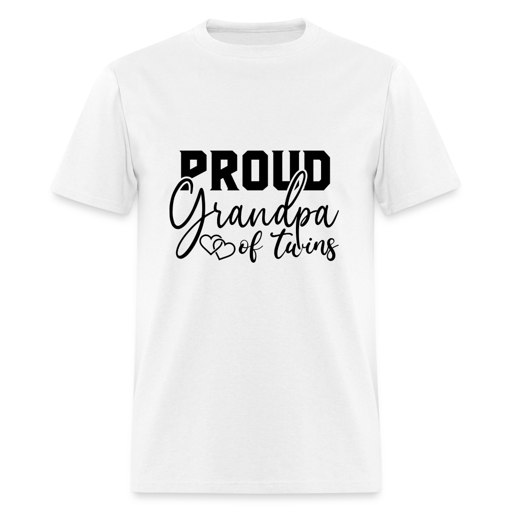Proud Grandpa of Twins T-Shirt - white