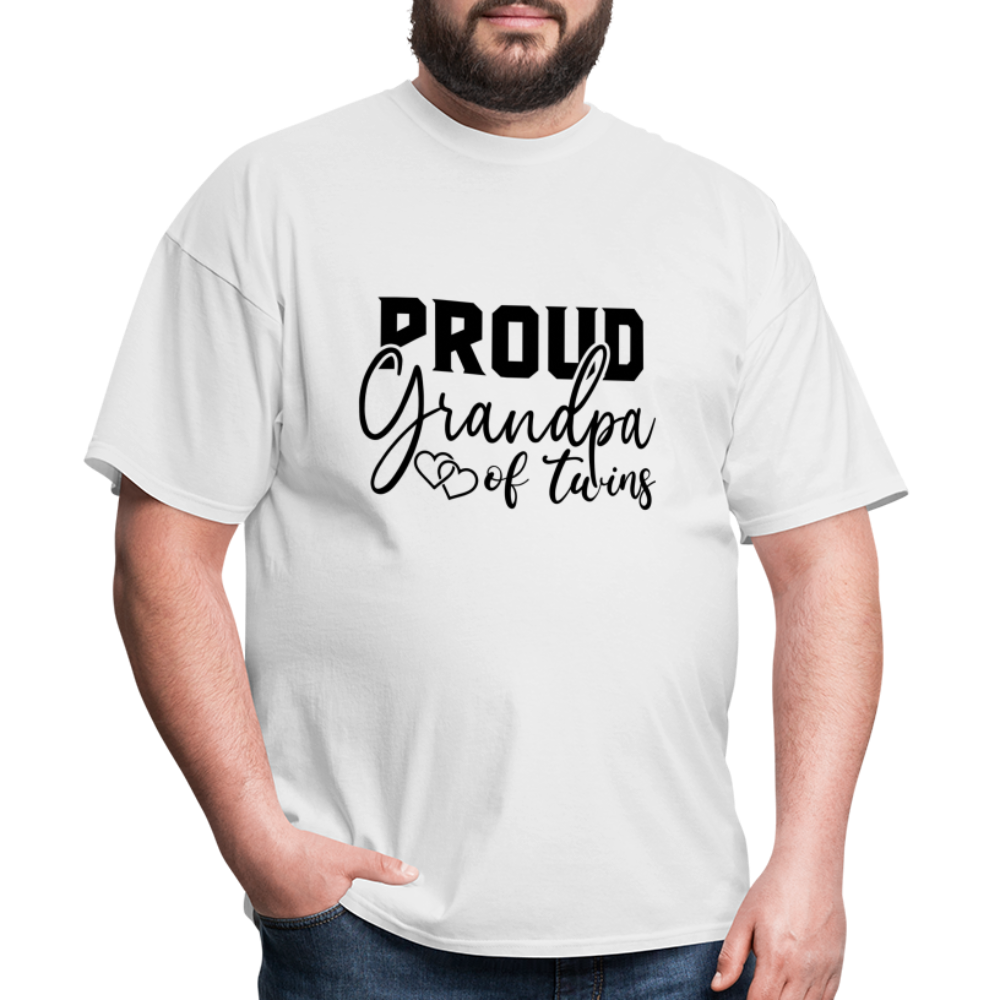 Proud Grandpa of Twins T-Shirt - white