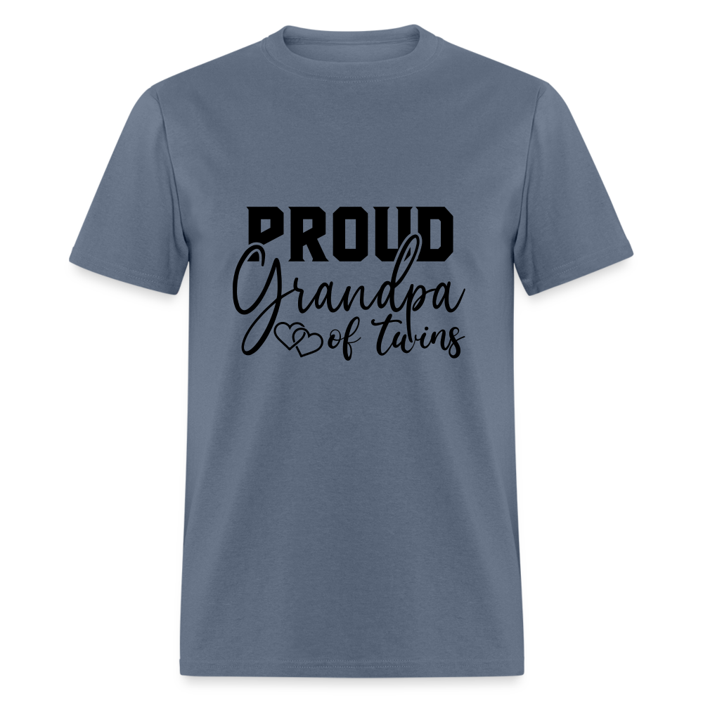 Proud Grandpa of Twins T-Shirt - denim