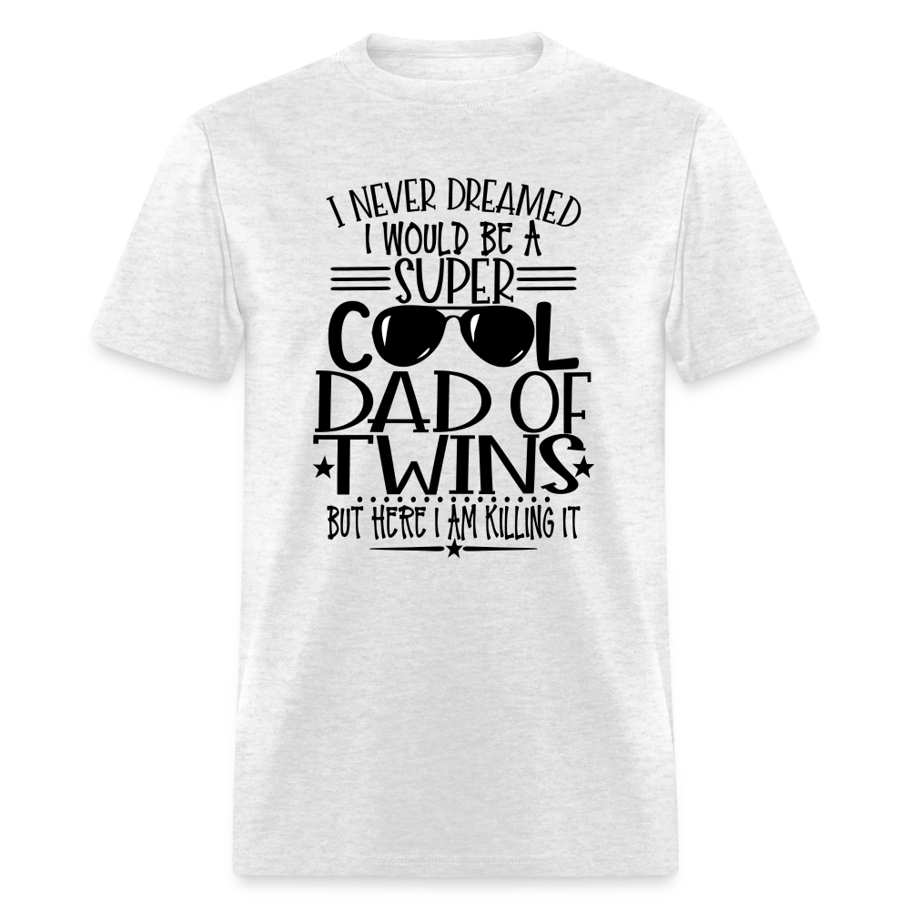 Super Cool Dad Of Twins Killing it T-Shirt - light heather gray