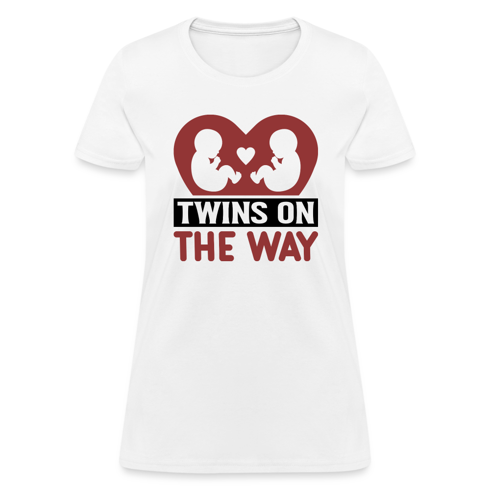 Twins on the Way T-Shirt - white