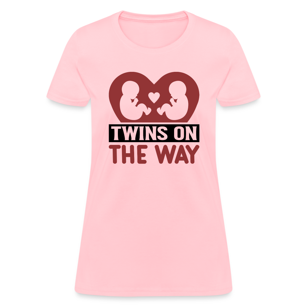 Twins on the Way T-Shirt - pink