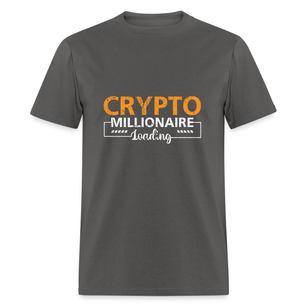 Crypto Millionaire Loading T-Shirt - charcoal