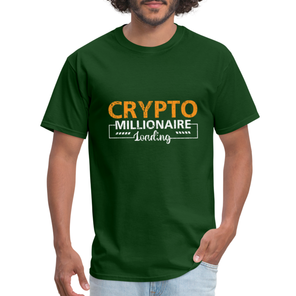 Crypto Millionaire Loading T-Shirt - forest green