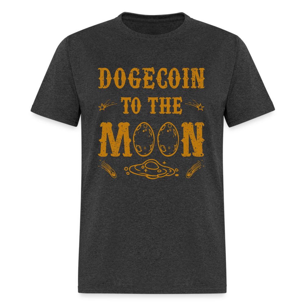 Dogecoin to the Moon T-Shirt - heather black