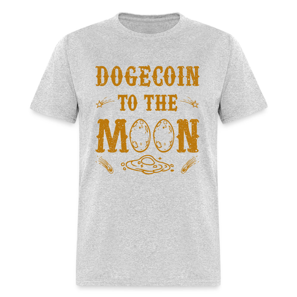 Dogecoin to the Moon T-Shirt - heather gray