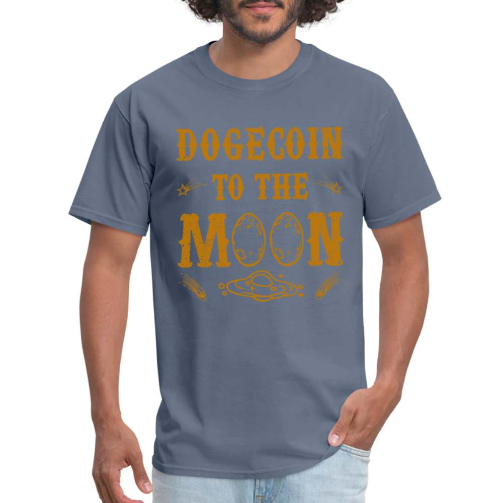 Dogecoin to the Moon T-Shirt - denim