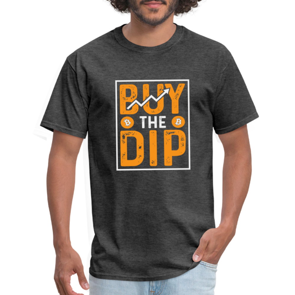 Buy The Dip T-Shirt (Crypto - Bitcoin) - heather black