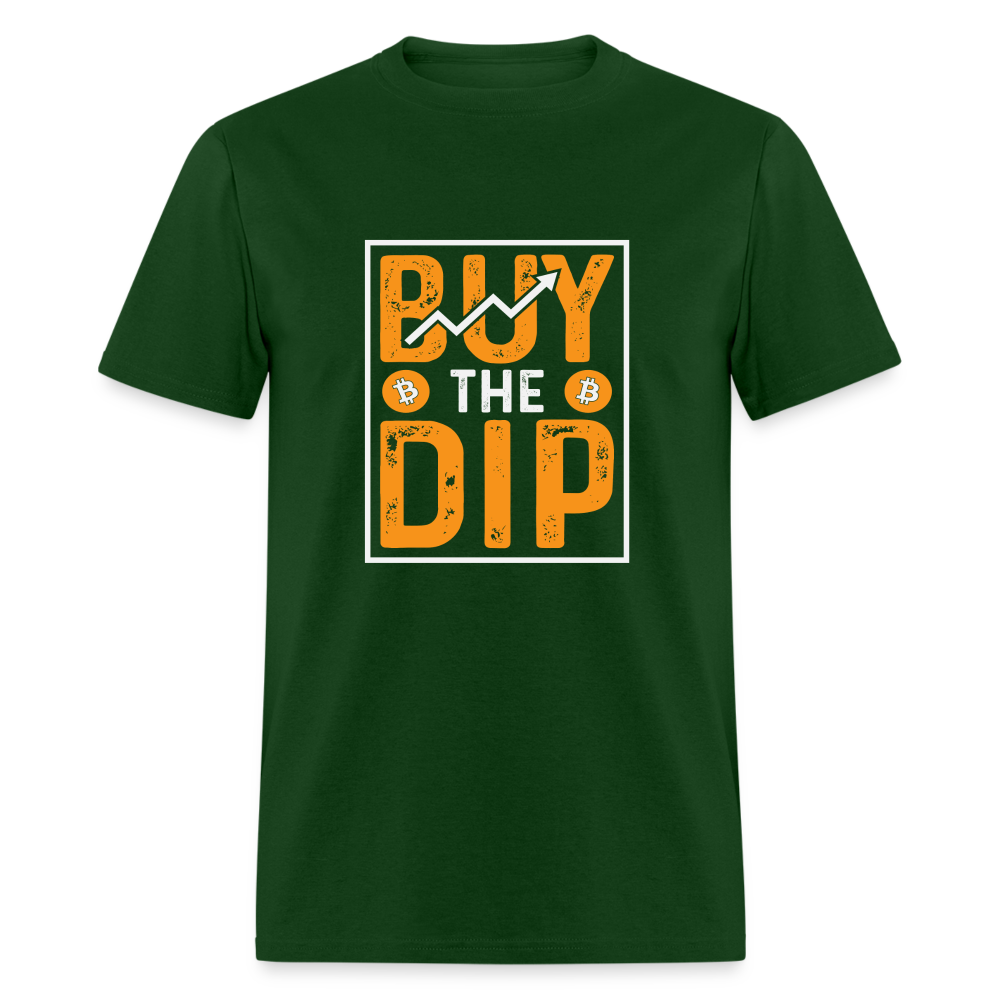 Buy The Dip T-Shirt (Crypto - Bitcoin) - forest green