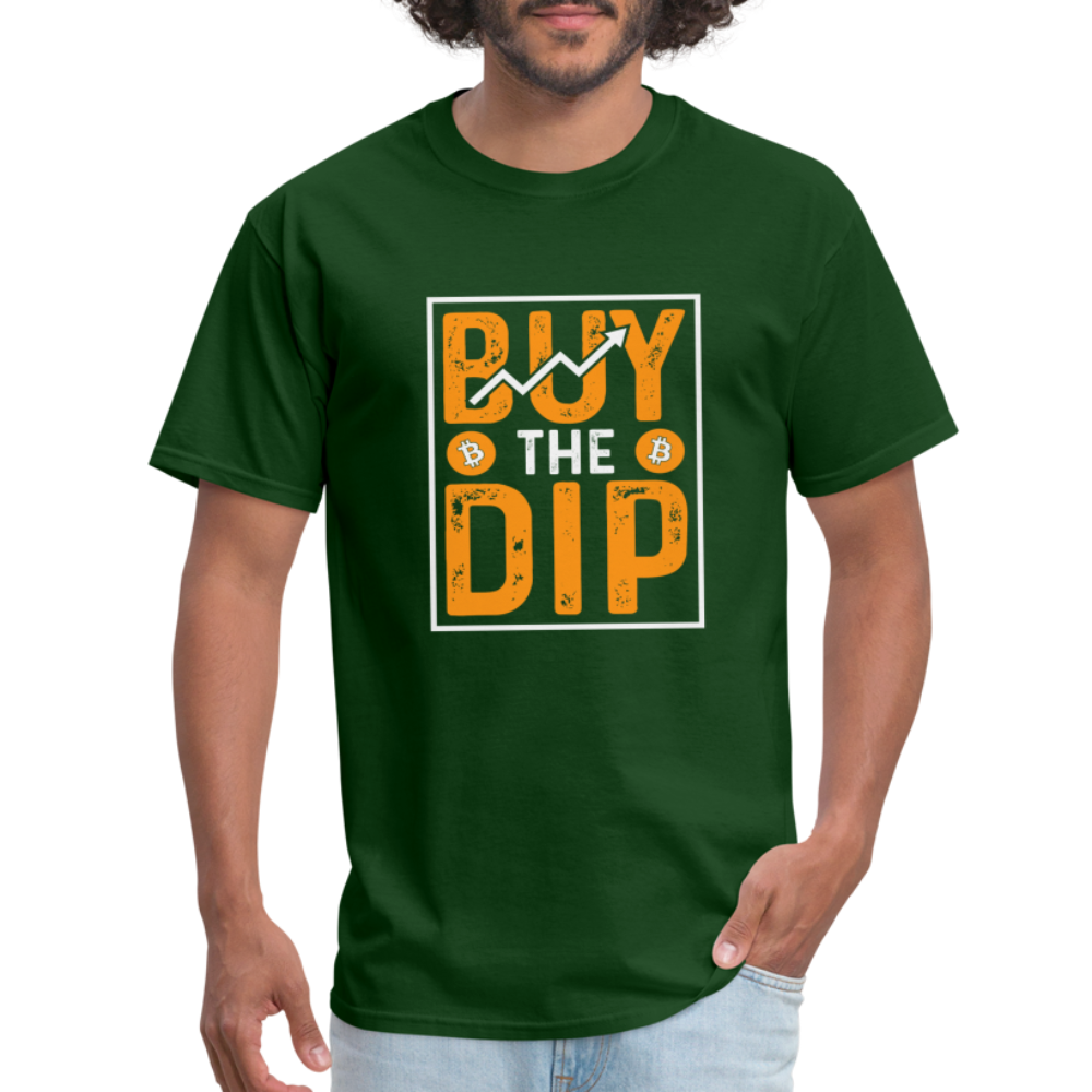 Buy The Dip T-Shirt (Crypto - Bitcoin) - forest green