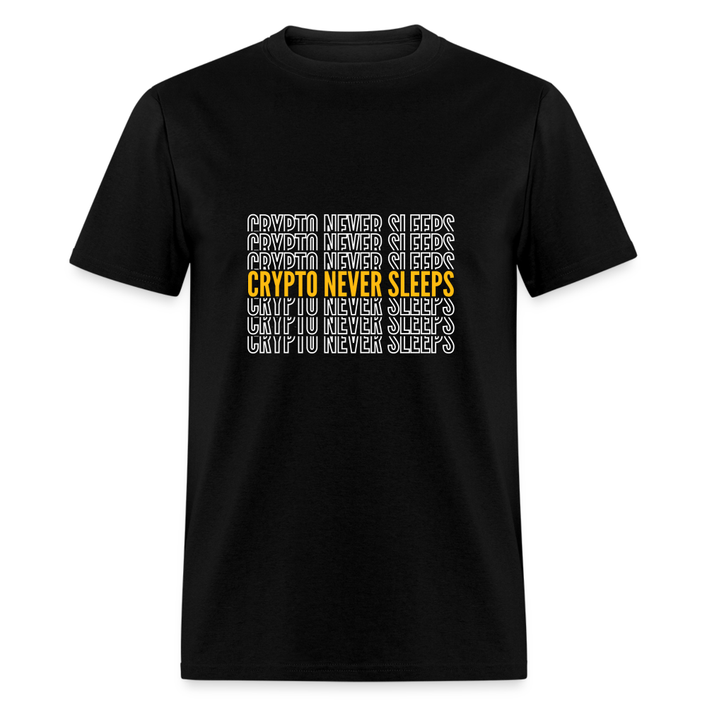 Crypto Never Sleeps T-Shirt - black