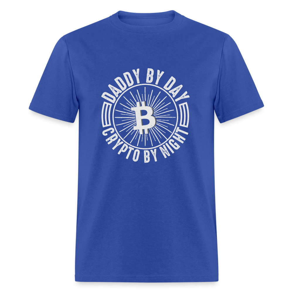 Daddy By Day, Crypto By Night T-Shirt - royal blue