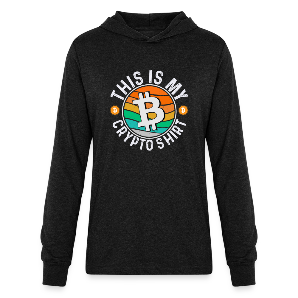 This is My Crypto Long Sleeve Hoodie Shirt - heather black