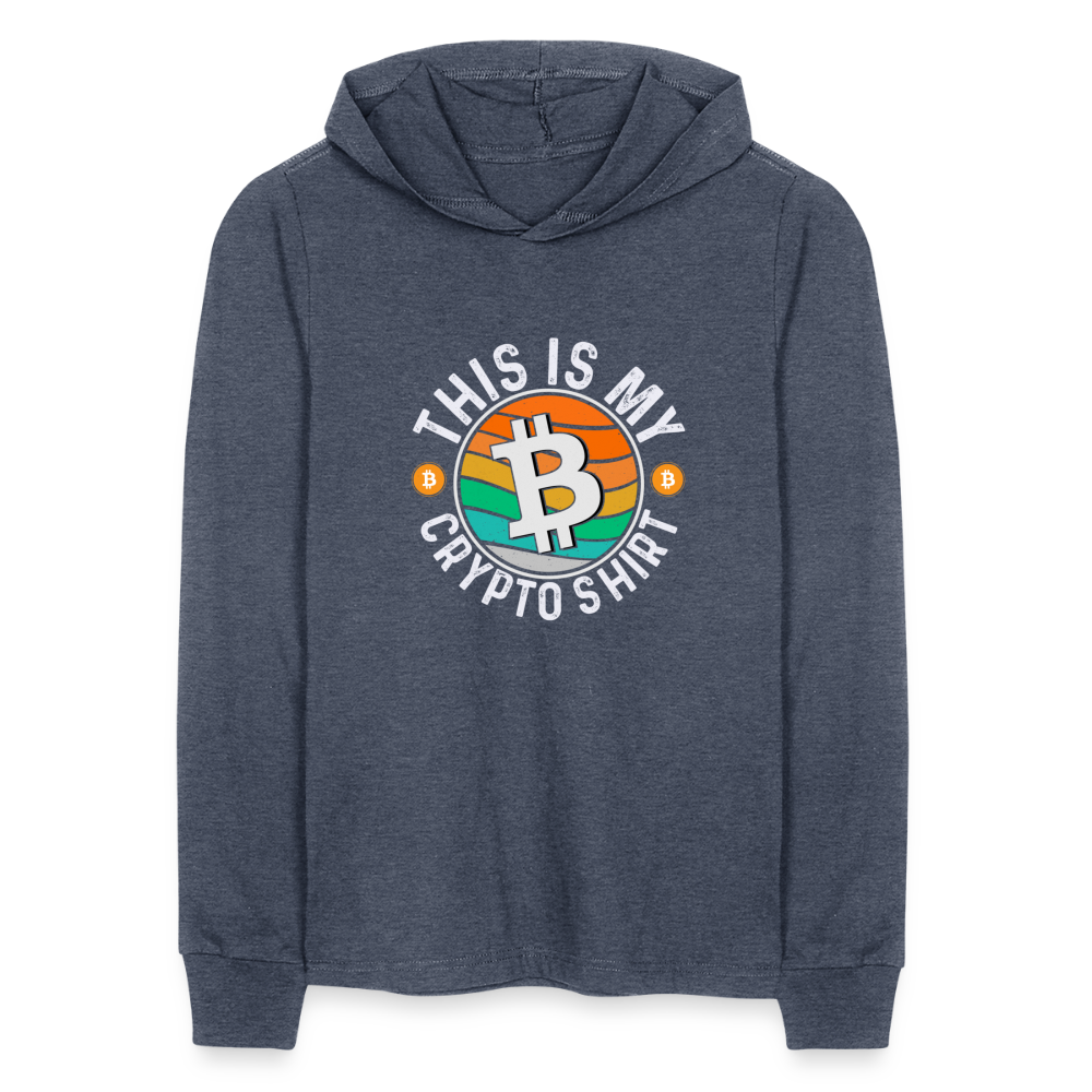 This is My Crypto Long Sleeve Hoodie Shirt - heather navy