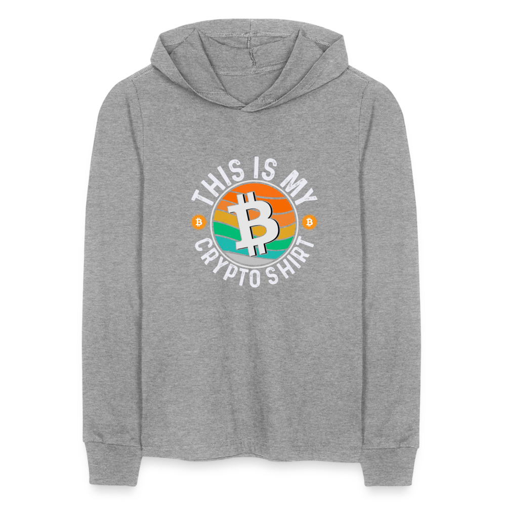 This is My Crypto Long Sleeve Hoodie Shirt - heather grey