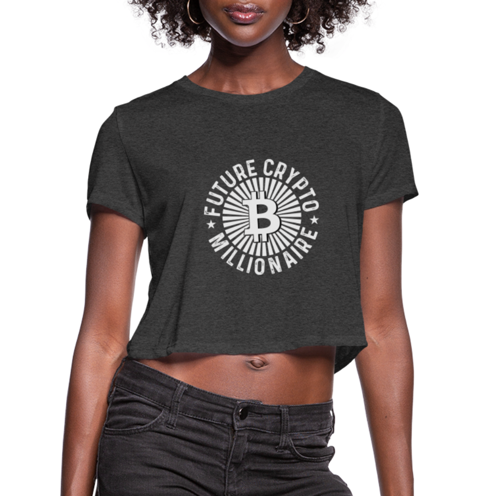 Future Crypto Millionaire Women's Cropped T-Shirt - deep heather