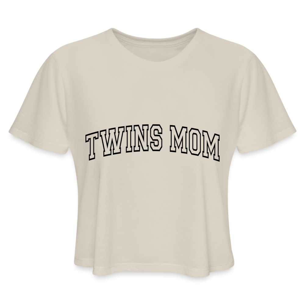 Twins Mom Women's Cropped T-Shirt Color: dust