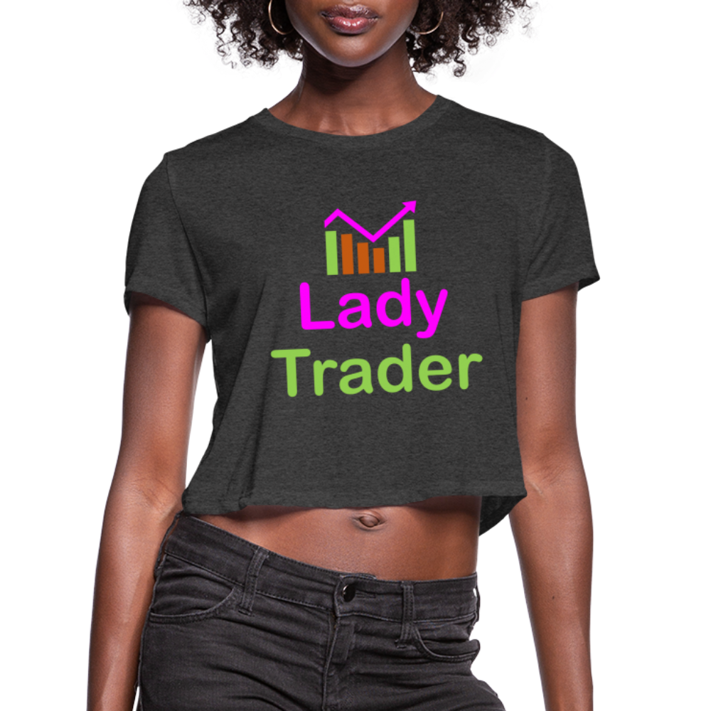 Lady Trader Women's Cropped T-Shirt Color: deep heather