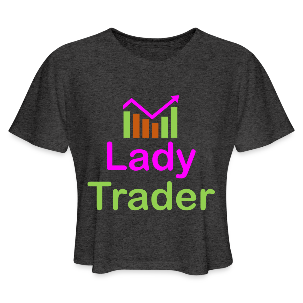 Lady Trader Women's Cropped T-Shirt Color: white