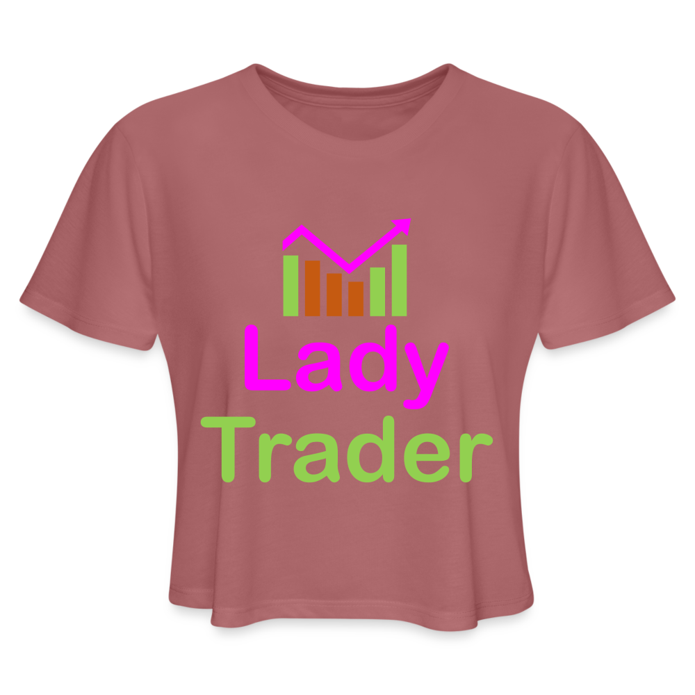 Lady Trader Women's Cropped T-Shirt Color: mauve