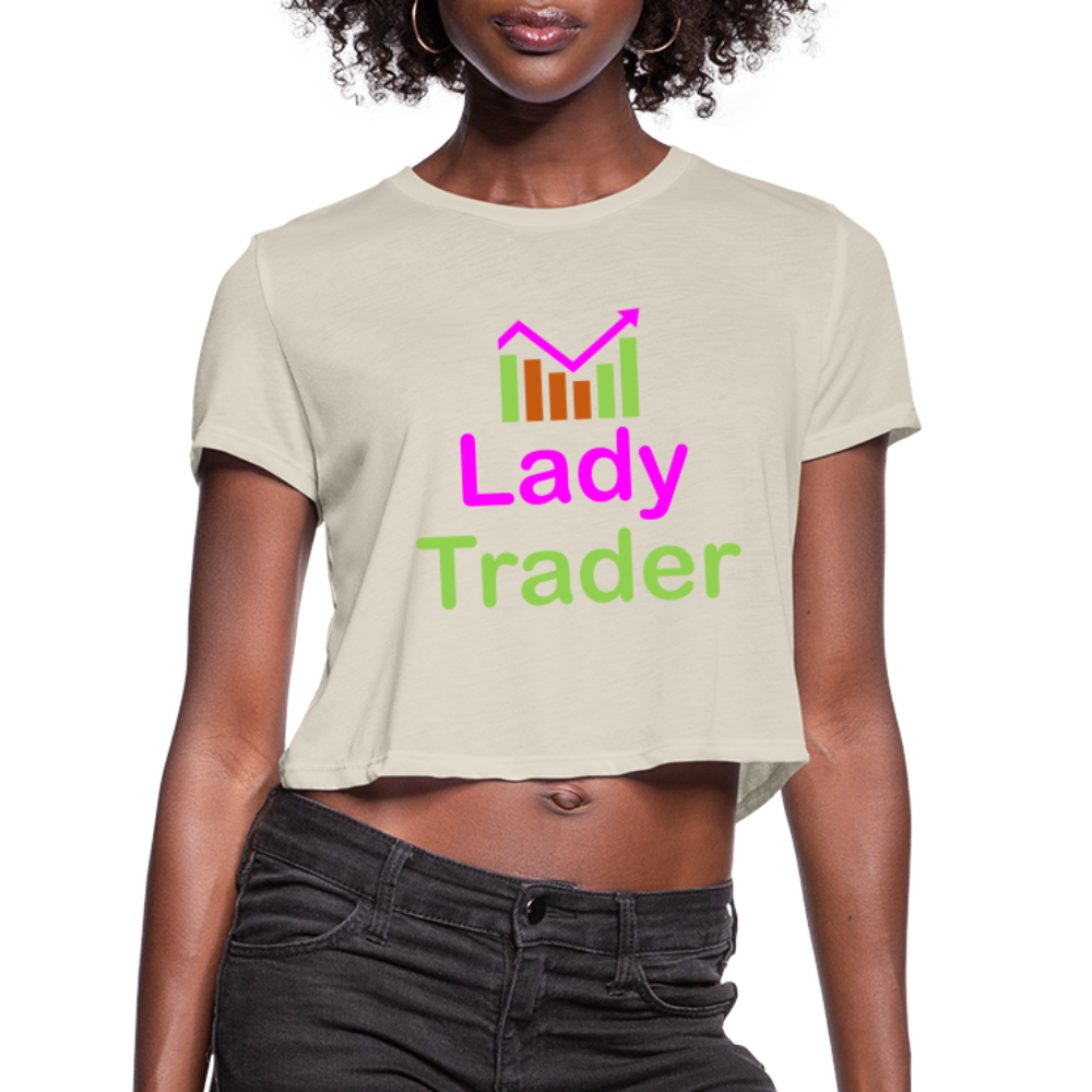Lady Trader Women's Cropped T-Shirt Color: white