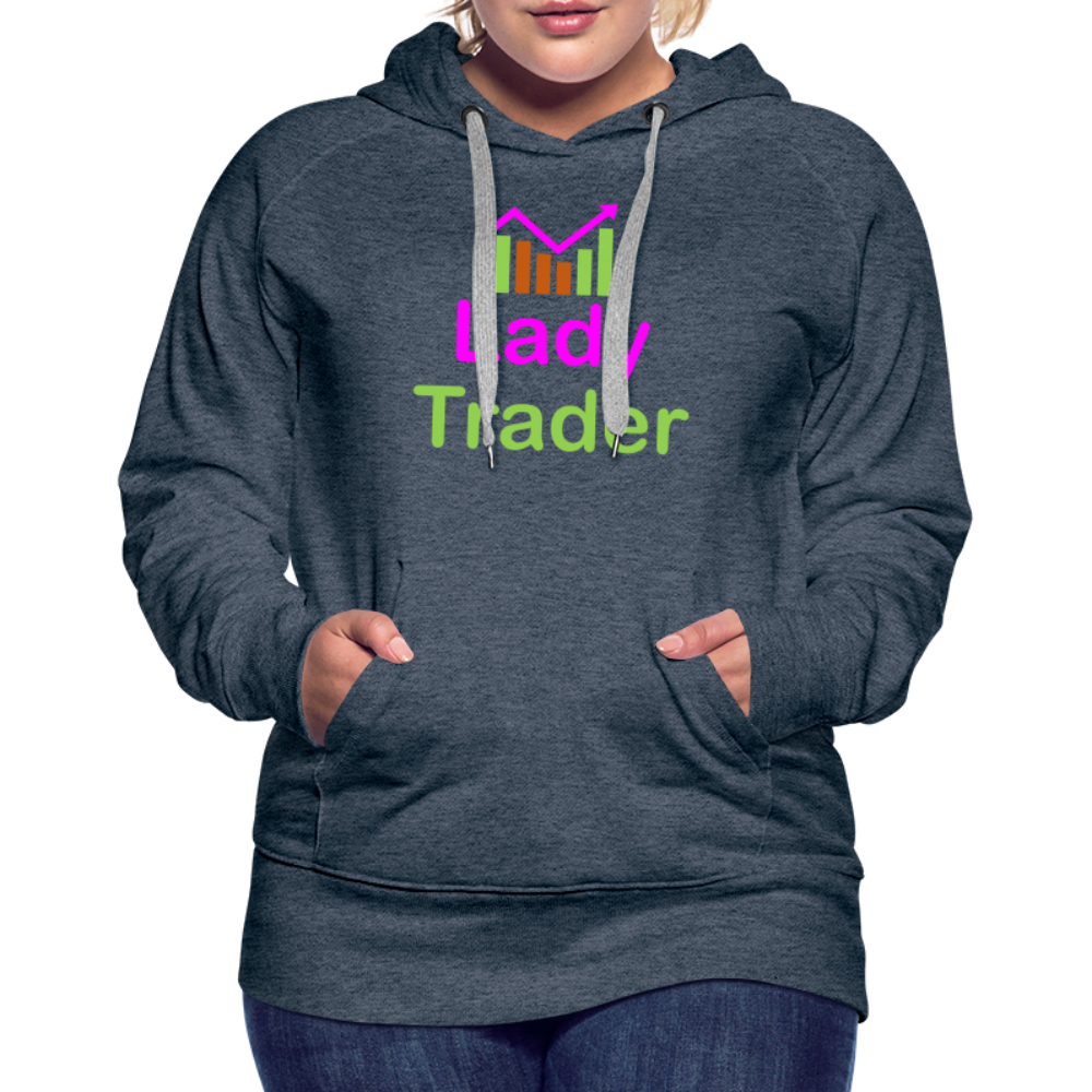 Lady Trader Women’s Premium Hoodie - heather denim