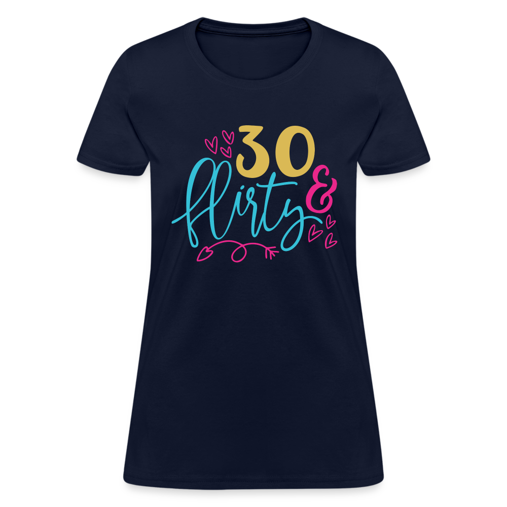 30 & Flirty Women's T-Shirt - navy
