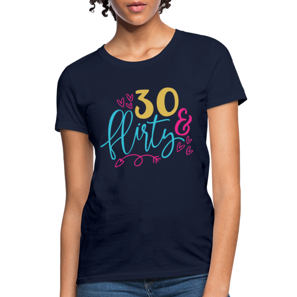 30 & Flirty Women's T-Shirt - navy