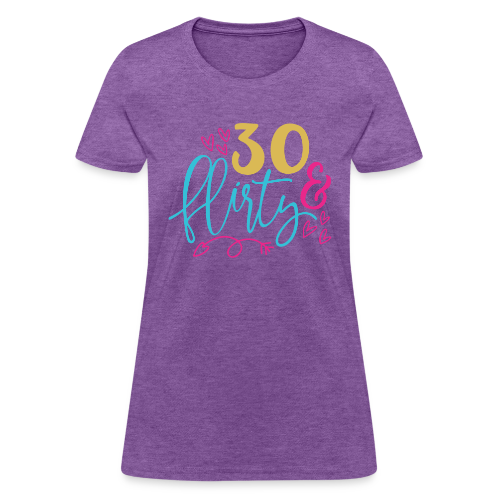 30 & Flirty Women's T-Shirt - purple heather
