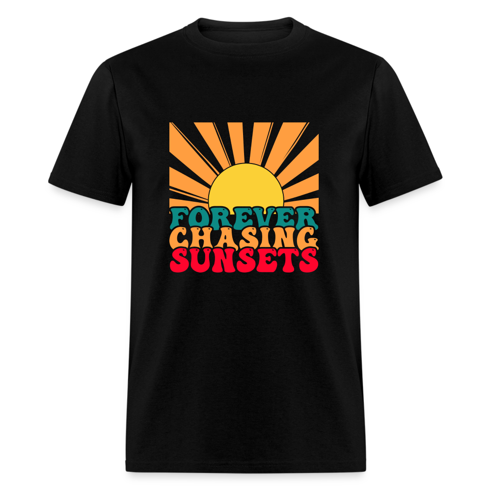Forever Chasing Sunsets T-Shirt - black