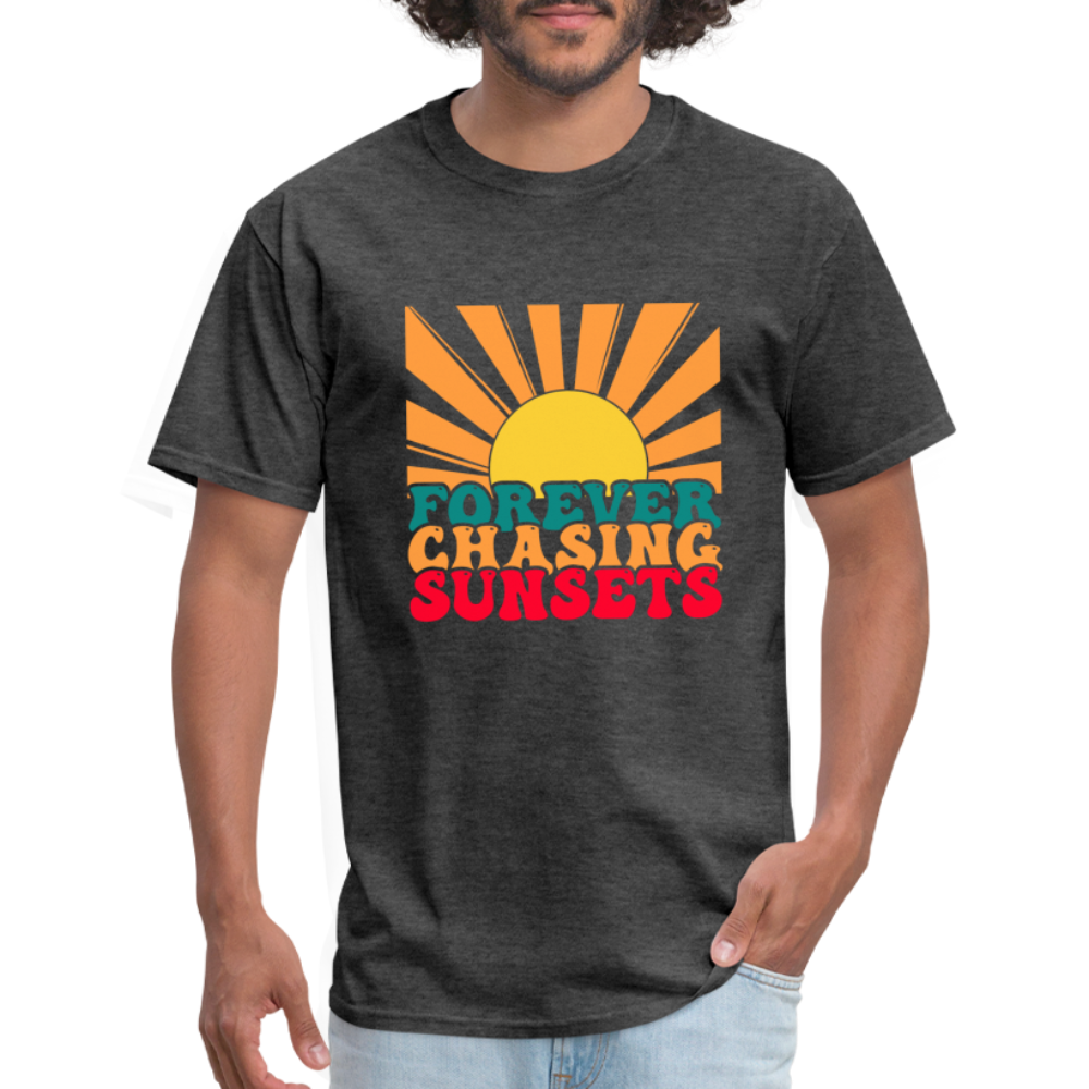 Forever Chasing Sunsets T-Shirt - heather black