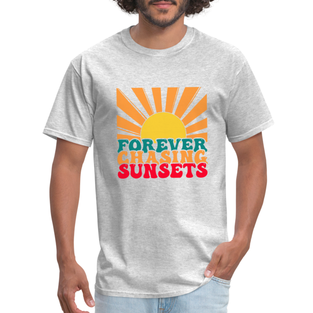 Forever Chasing Sunsets T-Shirt - heather gray