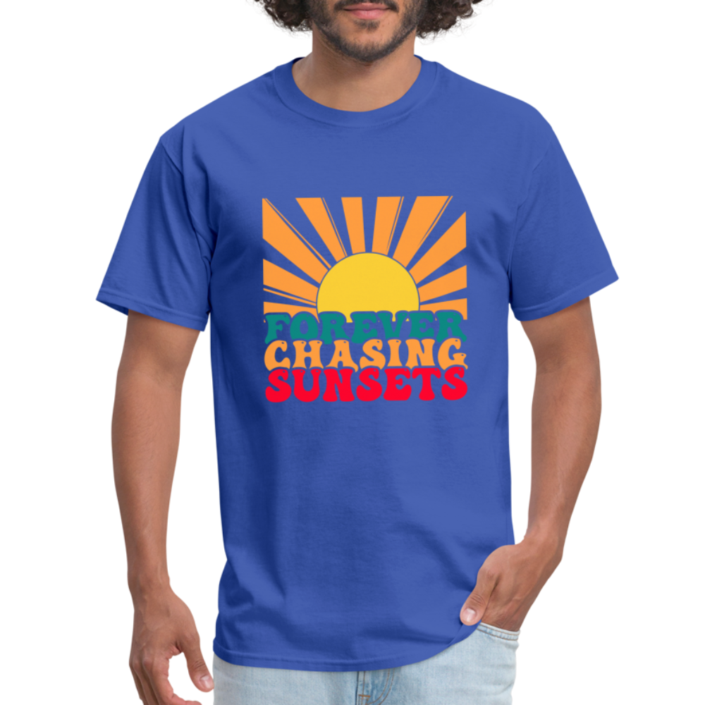 Forever Chasing Sunsets T-Shirt - royal blue