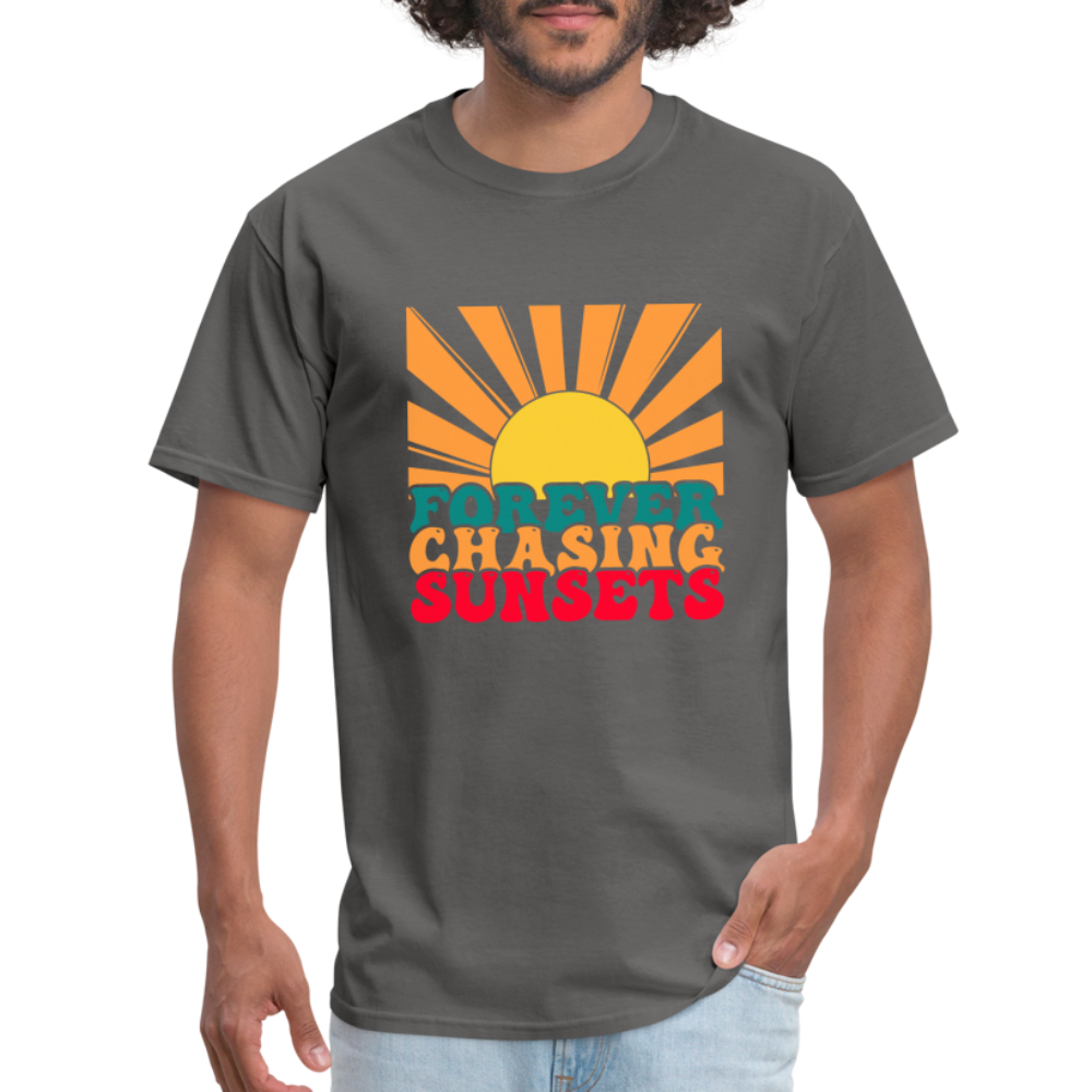 Forever Chasing Sunsets T-Shirt - charcoal
