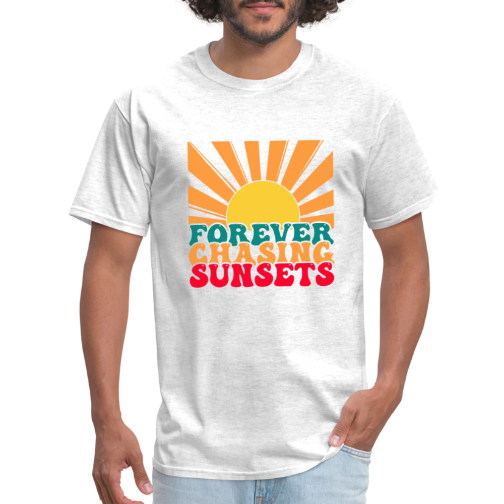 Forever Chasing Sunsets T-Shirt - light heather gray