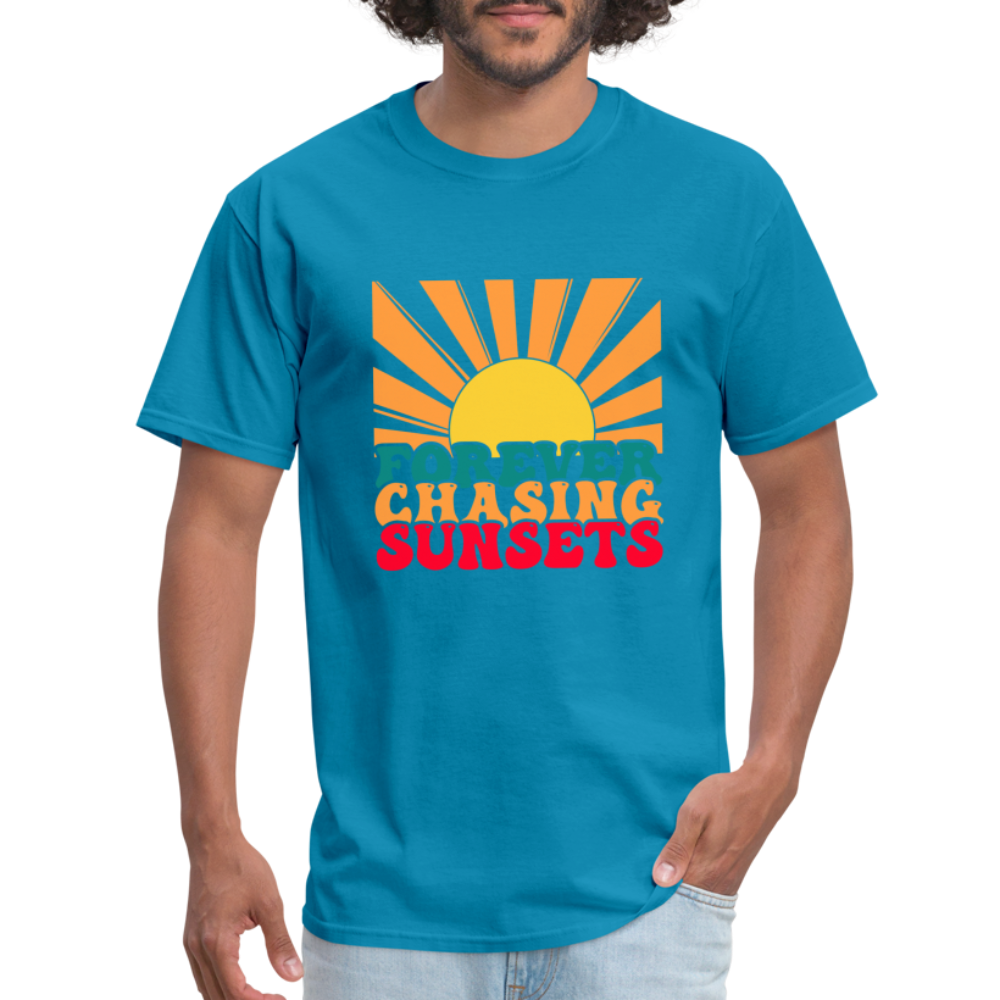 Forever Chasing Sunsets T-Shirt - turquoise