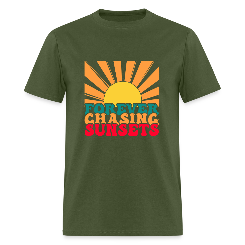 Forever Chasing Sunsets T-Shirt - military green