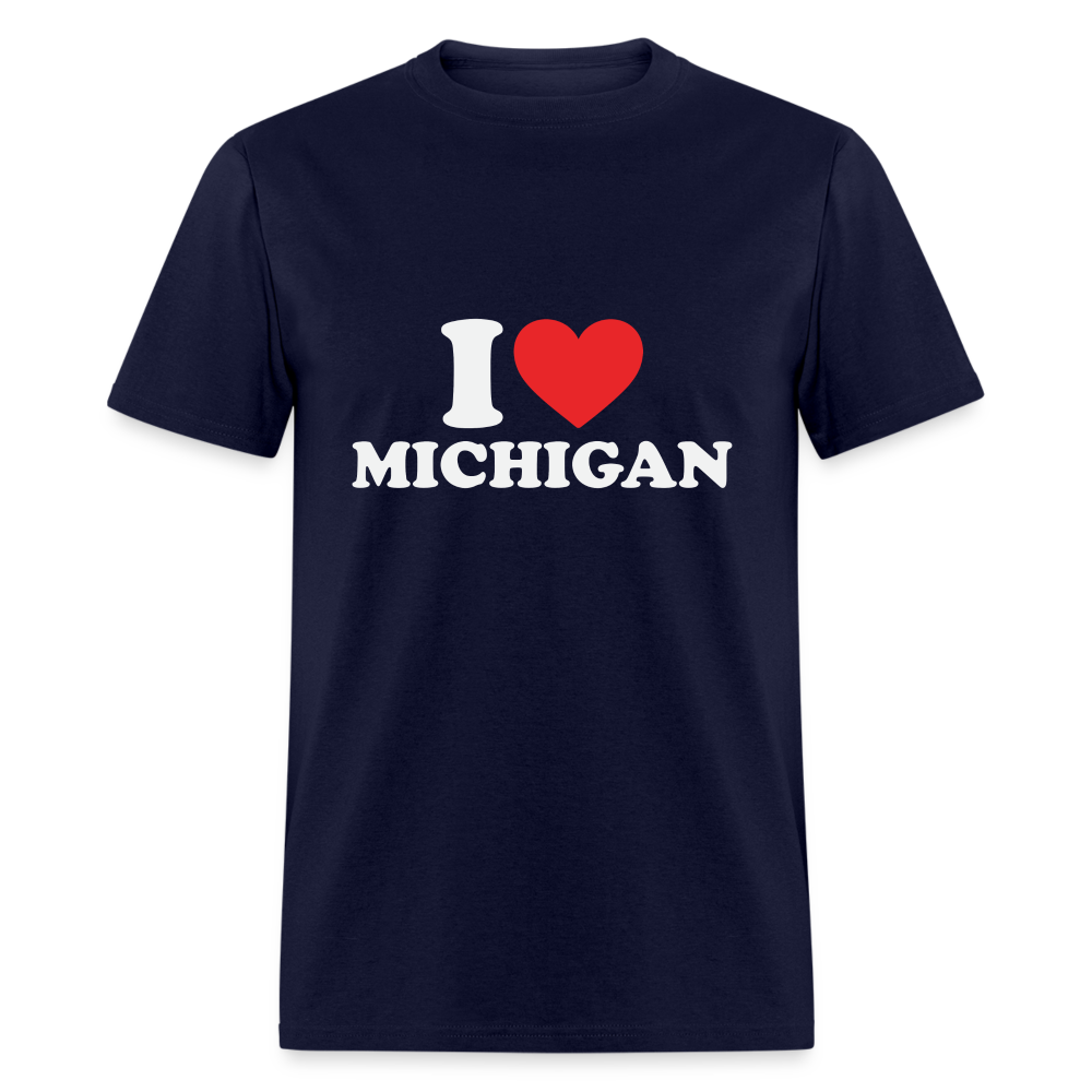 I Heart Michigan T-Shirt Color: navy