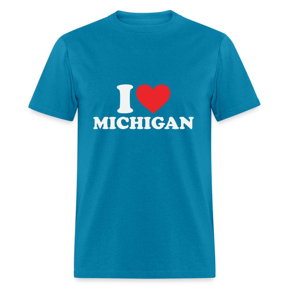 I Heart Michigan T-Shirt Color: turquoise