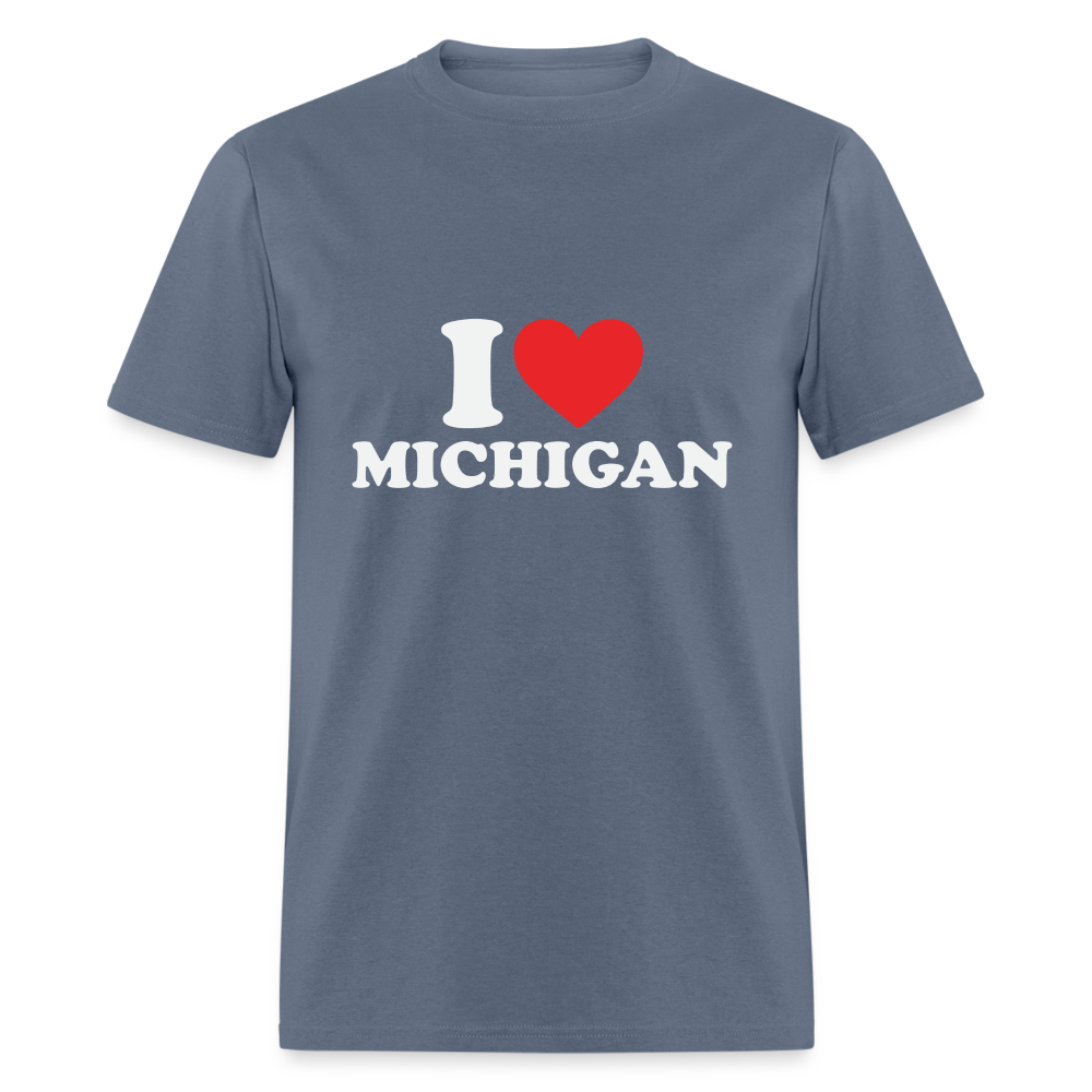 I Heart Michigan T-Shirt Color: denim