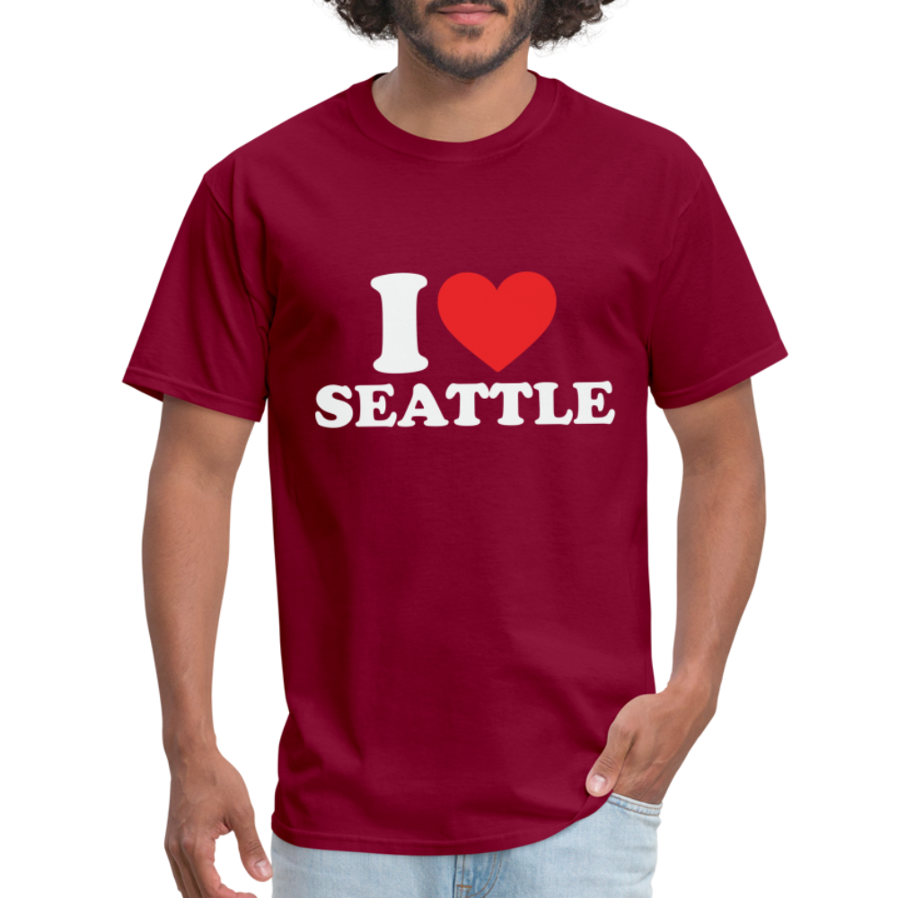 I Heart Seattle T-Shirt Color: burgundy