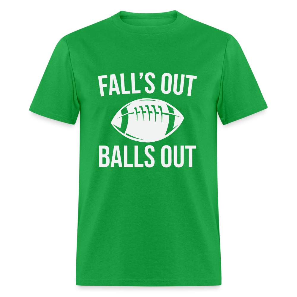 Fall's Out Balls Out T-Shirt (Football) - bright green