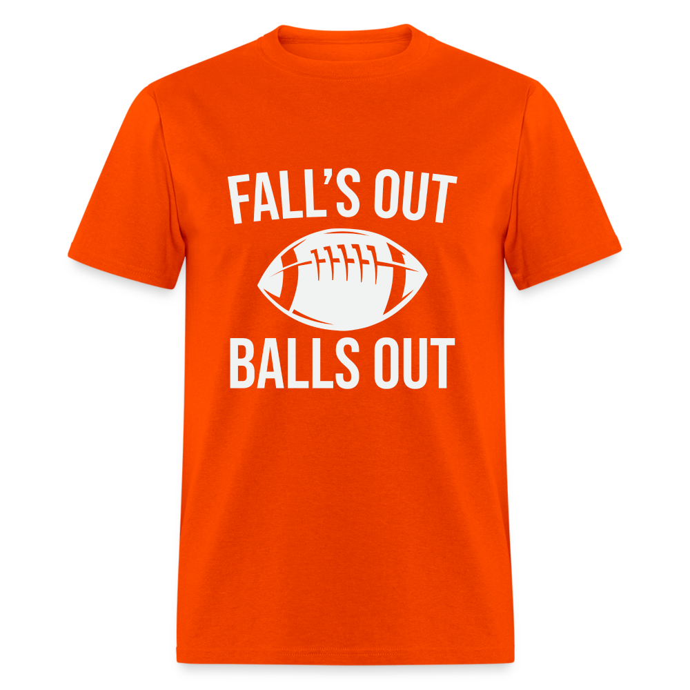 Fall's Out Balls Out T-Shirt (Football) - orange