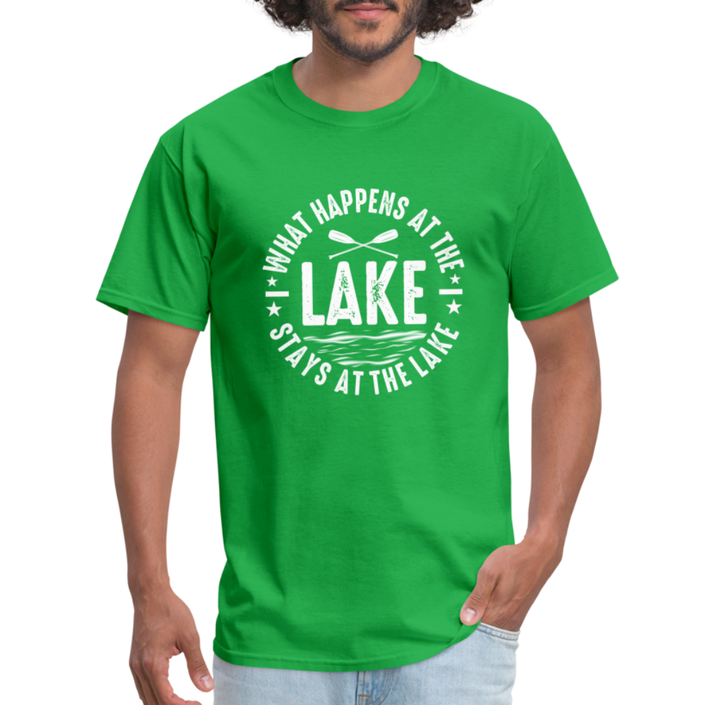 What Happens At The Lake, Stays At The Lake T-Shirt Color: bright green