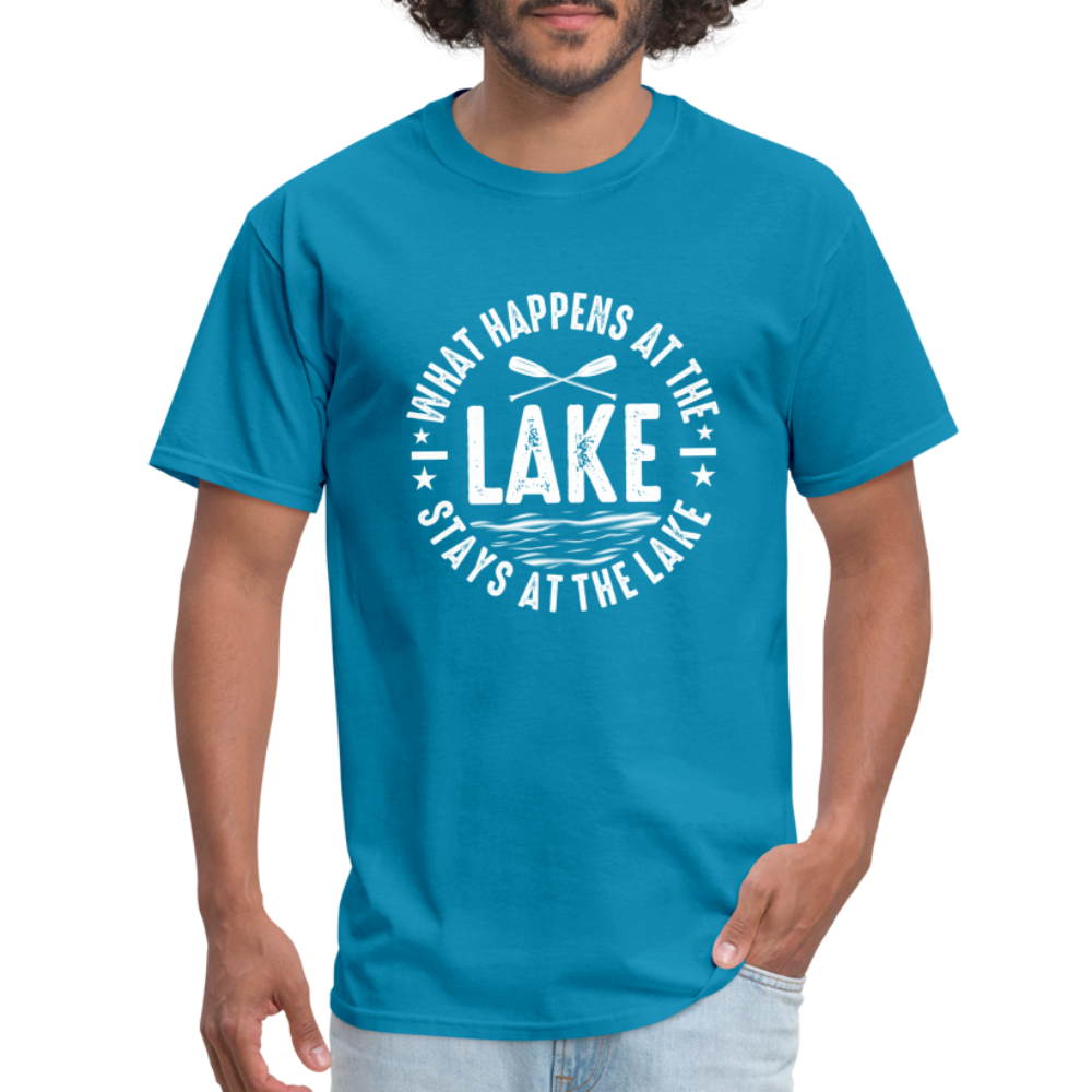 What Happens At The Lake, Stays At The Lake T-Shirt Color: turquoise