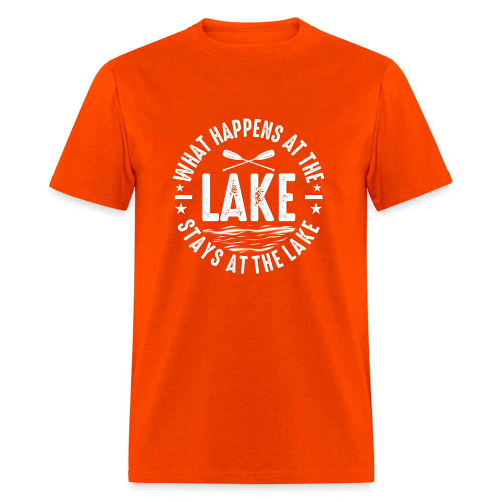 What Happens At The Lake, Stays At The Lake T-Shirt Color: orange
