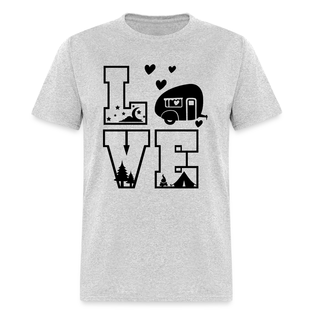 LOVE Camping T-Shirt - heather gray